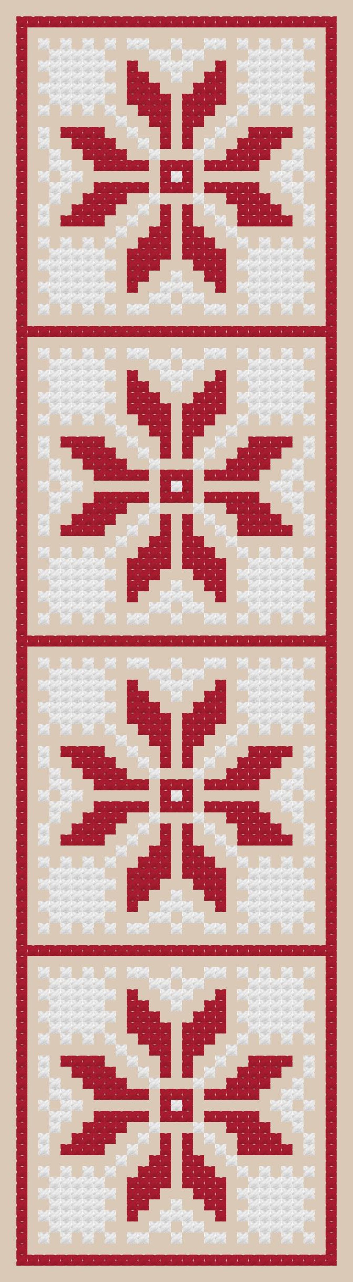 Christmas bookmark cross stitch pattern counted cross stitch Etsy