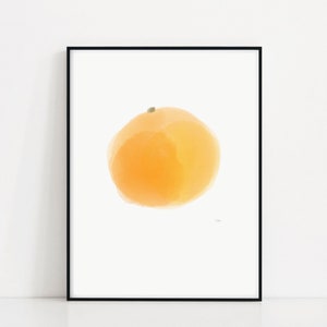 Orange Obst Aquarell | Minimale druckbare Wandkunst | Druckbare moderne Kunst | Obst Aquarell Kunst | Digitaler Download | Orangen