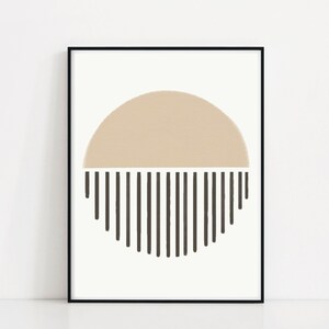Circle Printable Art | Digital Download | Abstract Printable Art | Tan ...