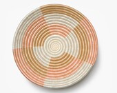 12 quot Blush Staccato Wall Basket - African Wall Hanging - Rwandan - Sisal Sweetgrass - Woven Basket - Home Decor - African Wall Decor