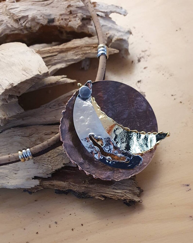 copper and steel. handmade in brass Original country style necklace