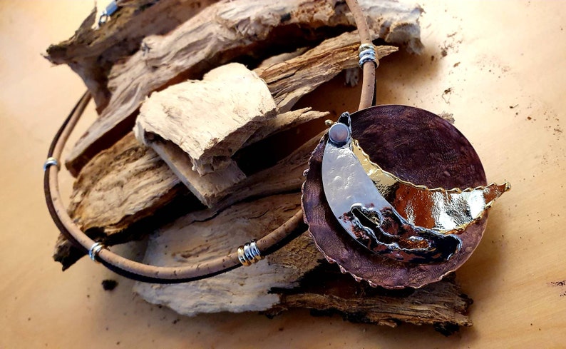 copper and steel. handmade in brass Original country style necklace