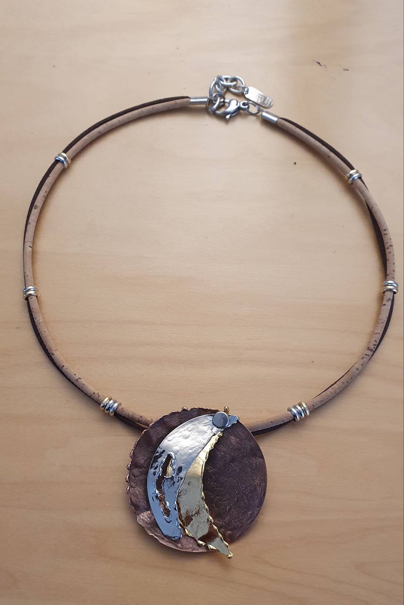 copper and steel. handmade in brass Original country style necklace
