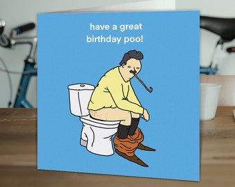 Tarjeta de cumpleaños divertida / Para él ella / Amigo compañero Bestie / Hermano hermana / Colega / Humor oscuro / Cumpleaños Poo Diseñado por Otherwhats