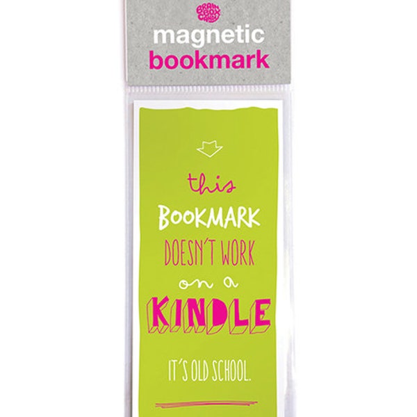 Marque-page magnétique amusant « Kindle Old School » | Cadeau d'anniversaire pas cher | Pour Lui Elle | Frère Soeur Mari Femme Petite amie Petit ami