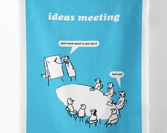 Modern Toss Funny Tea Towel | Fun Birthday Gift for Friend Colleague Girlfriend Boyfriend | Husband Wife | Rude Ideas Meeting Office T-Towel