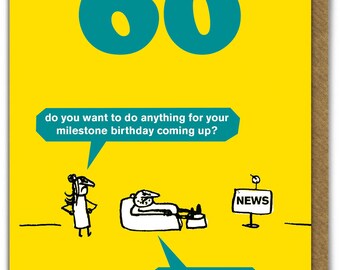 Funny 60th Birthday Card By Modern Toss | 60th Cards | Rude 60th Birthday Card | Cheeky Humour For Him Her | Mum Dad |  Age 60 Milestone