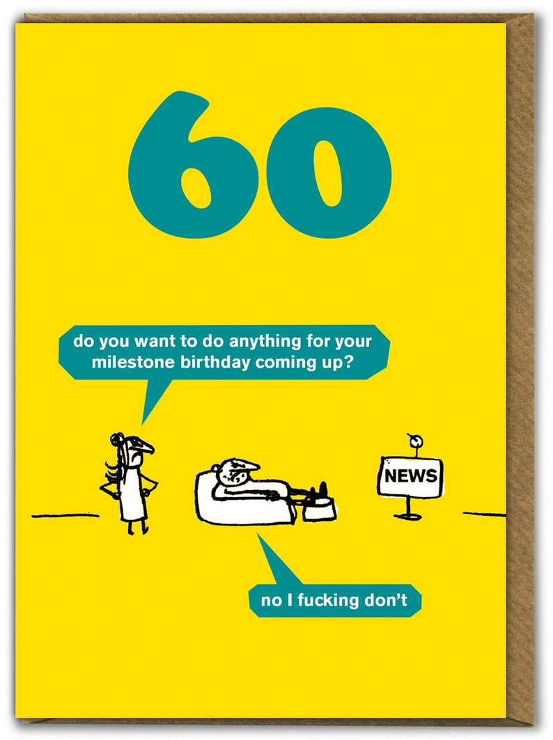 60th Birthday Card | For Him her | Brother Sister | Mum Dad | Age 60 Milestone