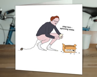 Funny Birthday Card | For Him Her | Friend Mate Bestie | Brother Sister | Colleague | Obscure Humour | Spinning Webs Designed by Otherwhats