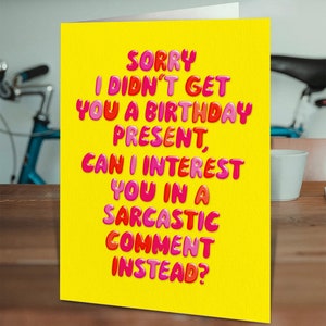 Lustige Geburtstagskarte GEPRÄGT - Sarkastischer Kommentar von Brainbox Candy | Geburtstagskarte für Ihn Sie | Freund Kamerad Bestie Kollege Bruder Schwester