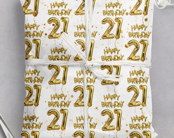 21st Birthday Gift Wrap | For Boy Girl | Friend Mate Bestie | Son Daughter | Niece Nephew | Wrapping Paper For 21st Birthday