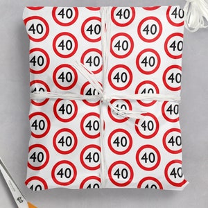40th Birthday Gift Wrap | For Him Her | Friend Mate Bestie | Men Women | Son Daughter | Wrapping Paper For 40th Birthday