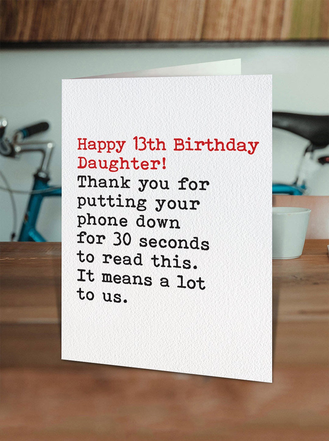 Funny 13th Birthday Card for Daughter Cheeky Daughter Cards Hilarious ...