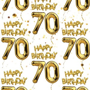 Emballage cadeau pour 70e anniversaire Pour Lui Elle Ami Hommes Femmes Maman Papa Nan Grand-père Tante Oncle Papier cadeau pour 70e anniversaire image 2