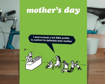 Funny Mother's Day Card By Modern Toss | Cheeky Mothers Day Card | Hilarious Mothers Day Card From Son or Daughter | DNA Test Request By Mum