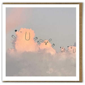 A Daily Cloud Photographic Card | Funny Cards for Boys Girls | Birthday Cards For Son Daughter Niece Nephew  | Cute Animals Cloud Art Card