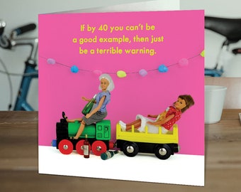 Funny 40th Cards for Him or Her | 40th Birthday Cards for Men Women | Milestone Birthday Cards | Age Cards | 40th Gifts