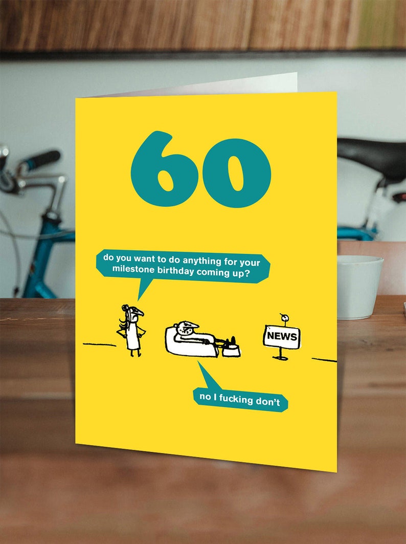 60th Birthday Card | For Him her | Brother Sister | Mum Dad | Age 60 Milestone