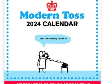 2024 MODERN TOSS Wall Calendar | Funny Gifts for Him Her | Christmas Gifts For Husband Wife Girlfriend Boyfriend | Funny Calendars