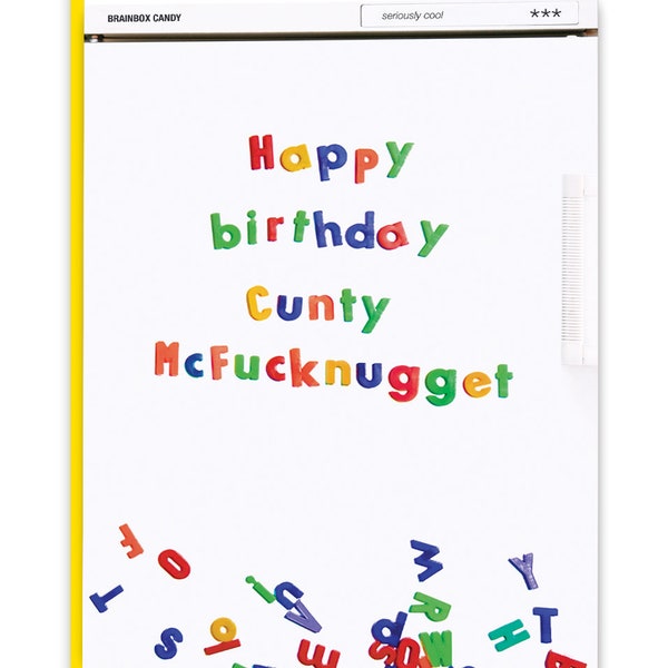 Super süße McFucknugget Geburtstagskarte | lustig unhöflich | beleidigende unpassende freche Karten| für Ihn | Freund Kumpel Bestie | Mann | Freund