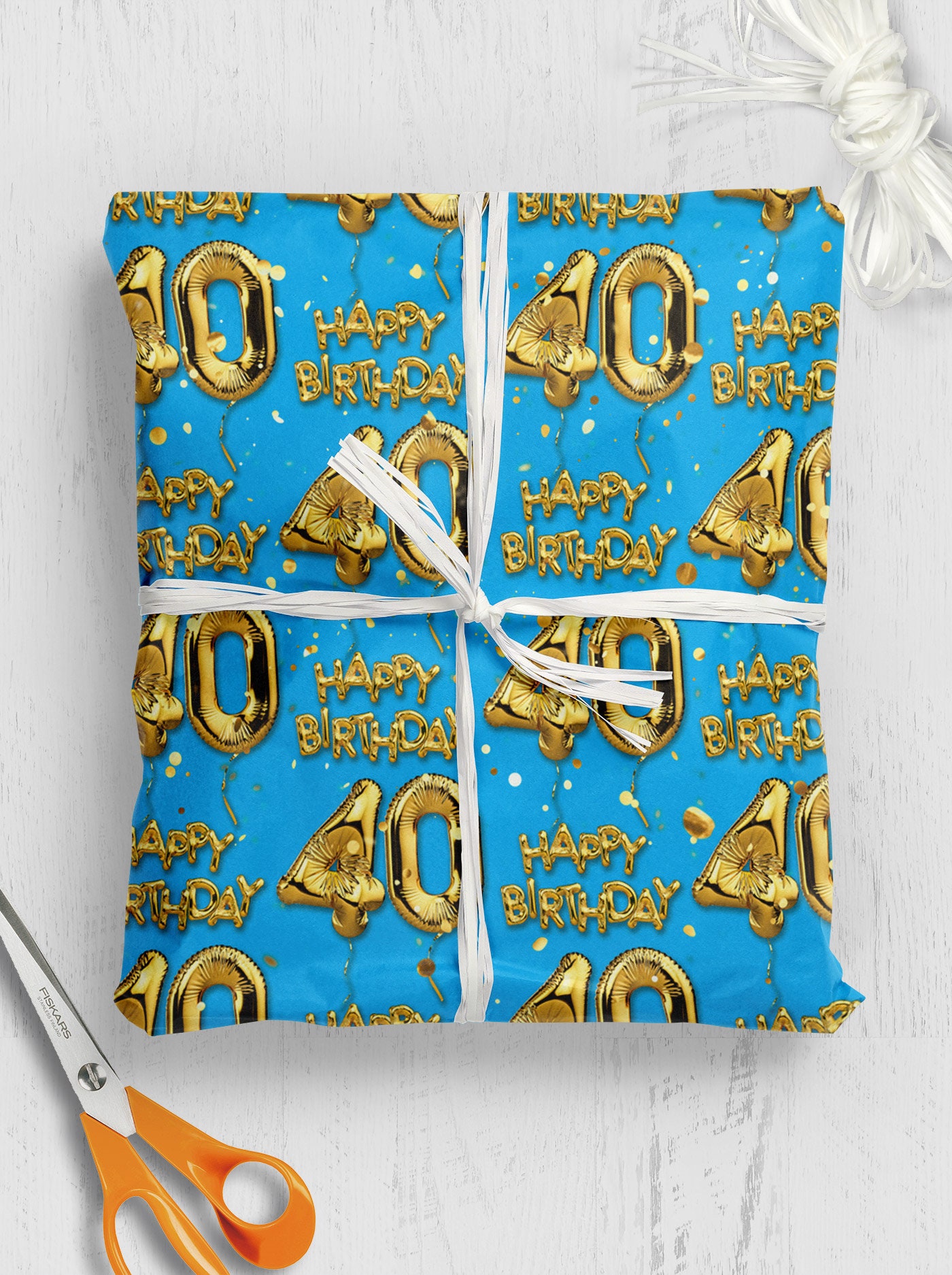 40th Birthday Gift Wrap For Him Her Friend Mate Bestie Etsy