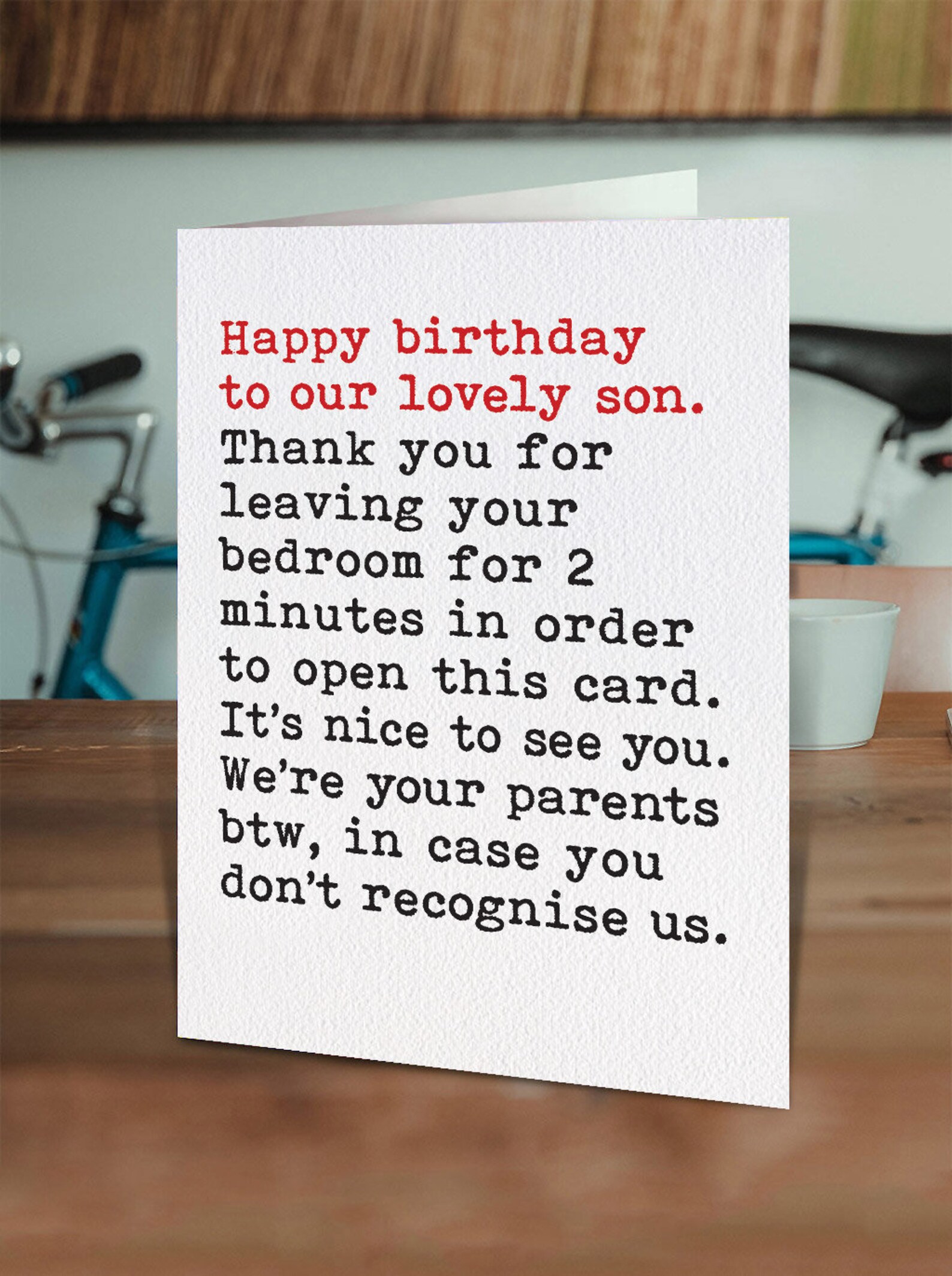 Funny Birthday Card for Teenage Son Cheeky Son Cards | Etsy