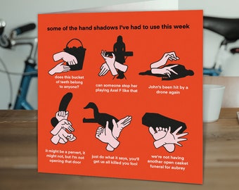 Funny Birthday Card | For Him Her | Friend Mate Bestie | Brother Sister | Colleague | Obscure Humour | Hand Shadows Designed by Otherwhats