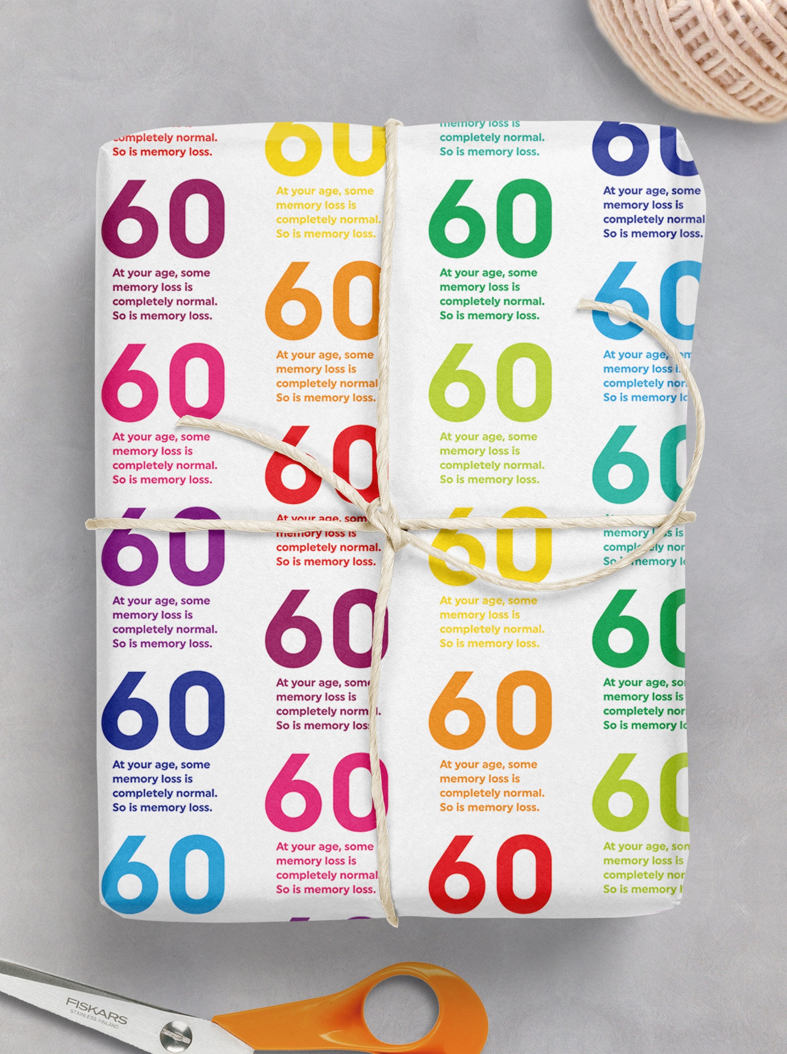 Funny 60th Birthday Gift Wrap for Him Her Friend Mate Etsy UK