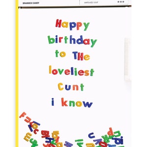 Loveliest Cunt Birthday Card | funny rude | offensive inappropriate cheeky cards| for him | friend mate bestie | husband | boyfriend