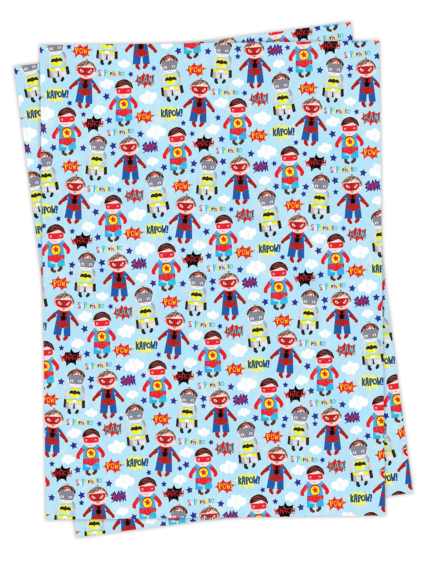 Cute Superhero Birthday Gift Wrap for Boy Girl Friend | Etsy