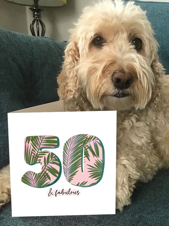 For Women Her Mum Aunt Partner Wife Plant Themed 50 And Fabulous Milestone Birthday Card 50th Birthday Card Friend Bestie