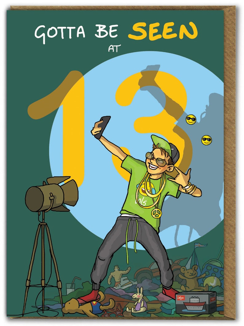 Funny 13th Birthday Card for Son Nephew Grandson Friend Etsy