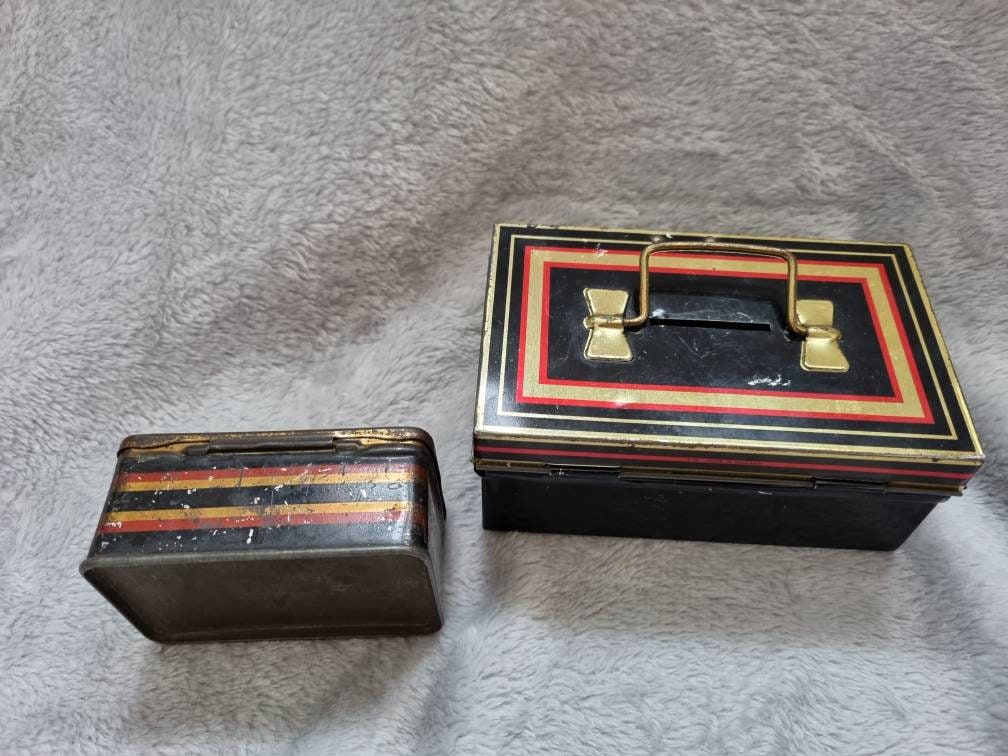 2x vintage tin money boxes Edward Sharp and sons ltd maidstone Etsy