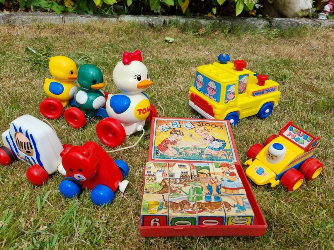 Vintage baby toddler toys w.german wooden blocks Harmann Etsy