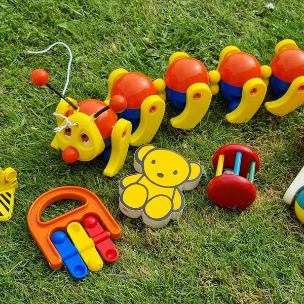 Vintage Fisher Price baby Toy 1960s 1970s All Working Retro, kiddicraft,  play craft. Bundle. 6 items.