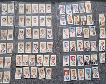 John Player and Sons Imperial Tobacco Co. Cigarette Cards Cricketers of 1938  Contains 46 of 50 05087