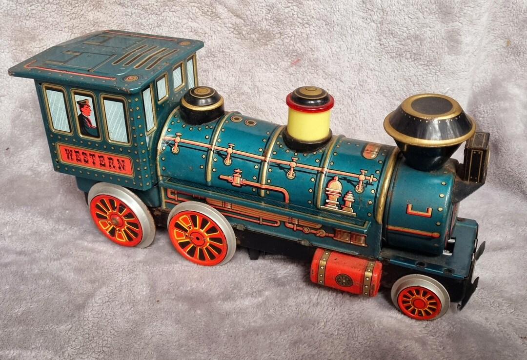 Vintage Tin Plate Train, Railway Model, Modern Toys, Trade Mark, Made ...