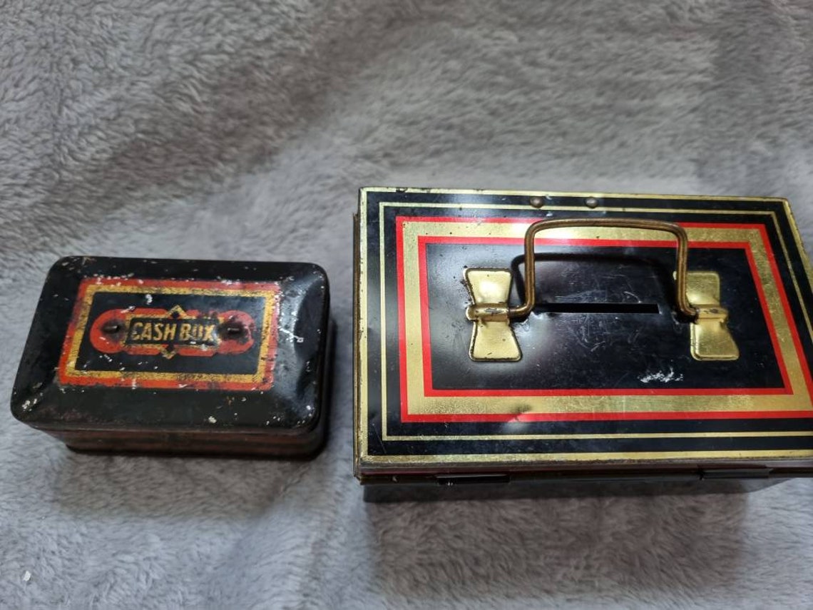 2x vintage tin money boxes Edward Sharp and sons ltd maidstone Etsy