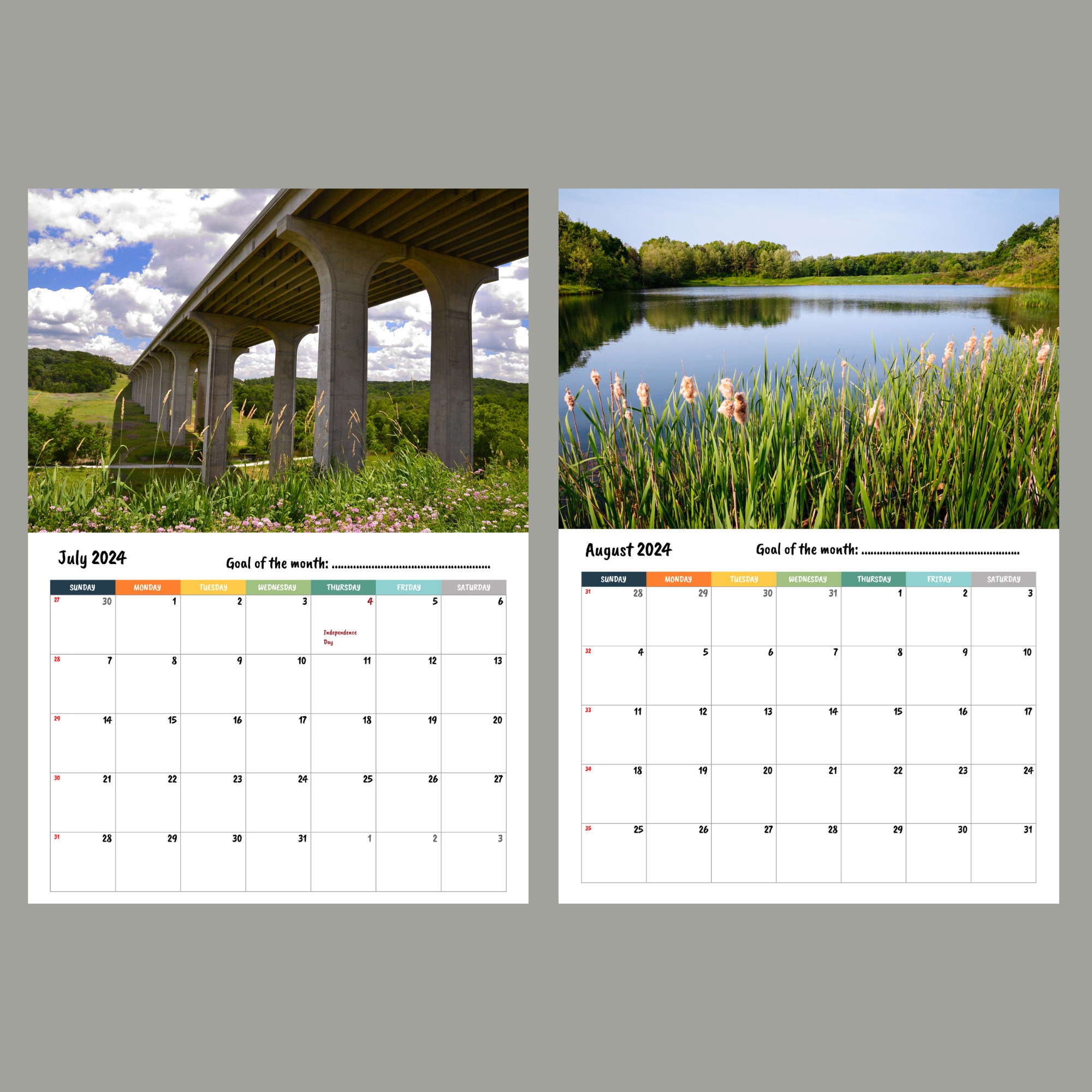 Cuyahoga Valley Wall Calendar 2024 Etsy