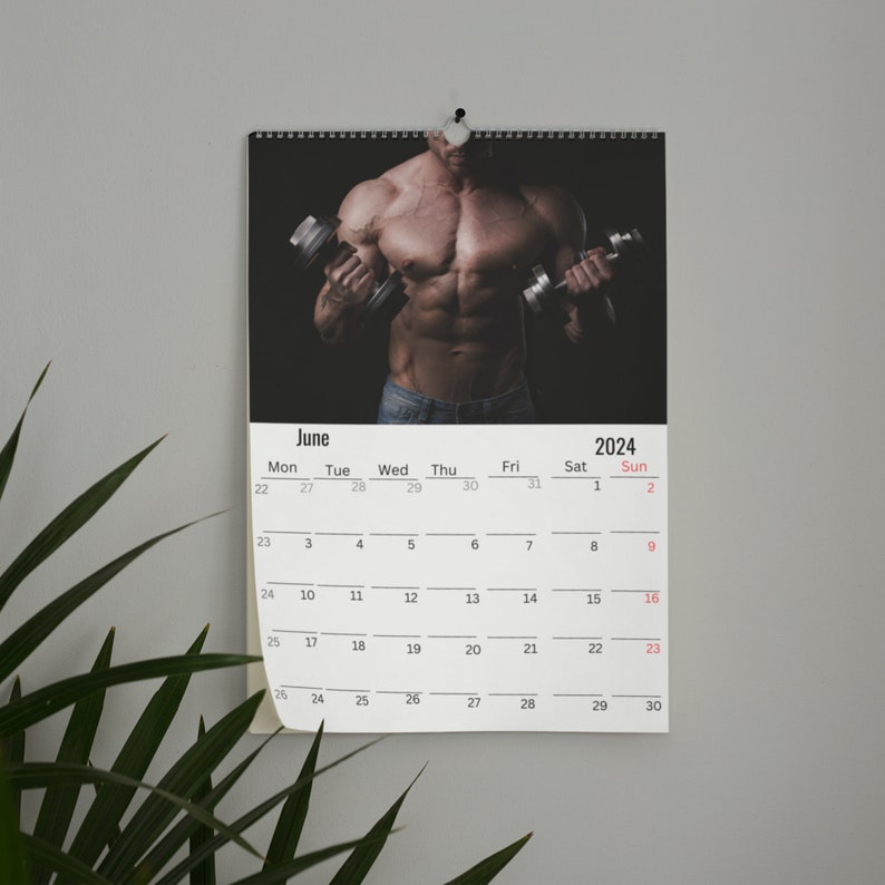 Fitness Wall Calendar 2024 Etsy