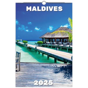 Maldives Wall Calendar 2025 - Etsy