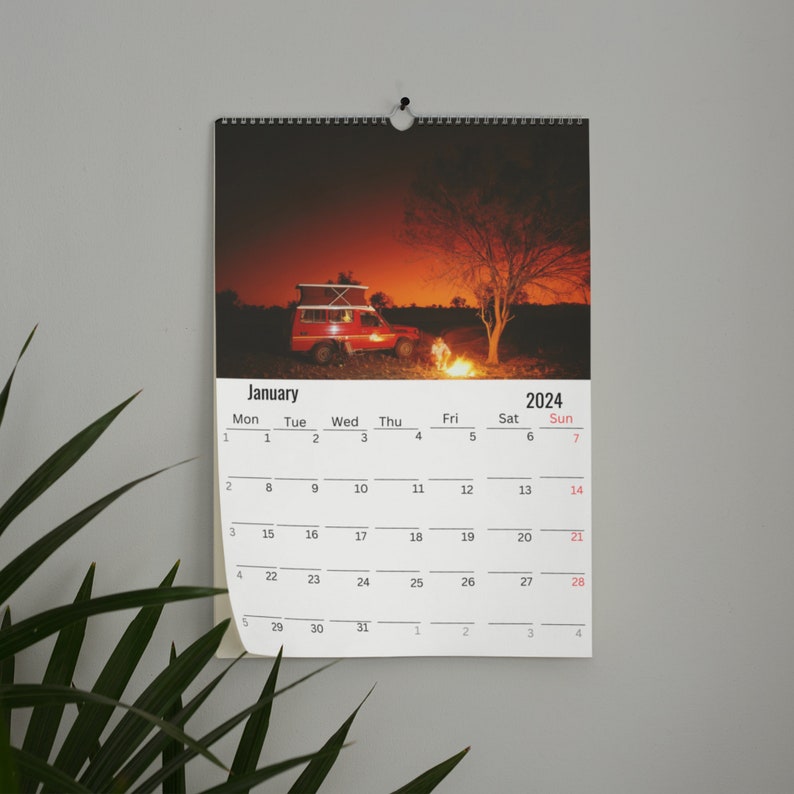 Camping Wall Calendar 2024 Etsy
