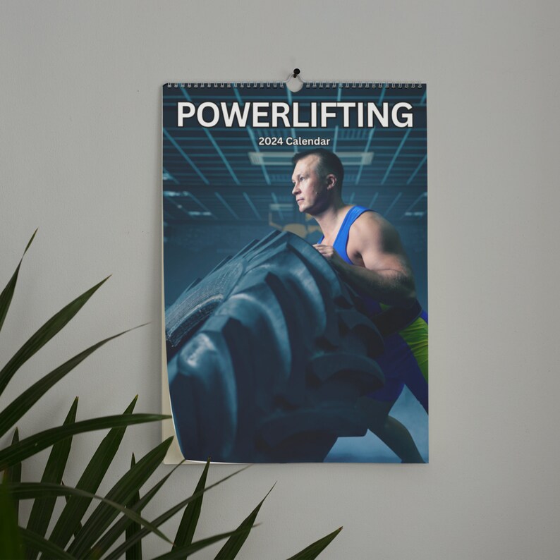 Powerlifting Wall Calendar 2024 Etsy
