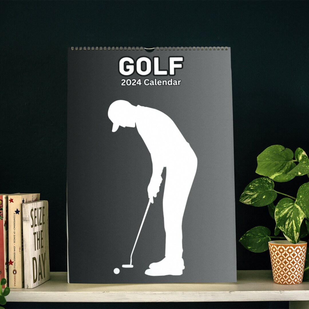 Golf Wall Calendar 2024 Etsy