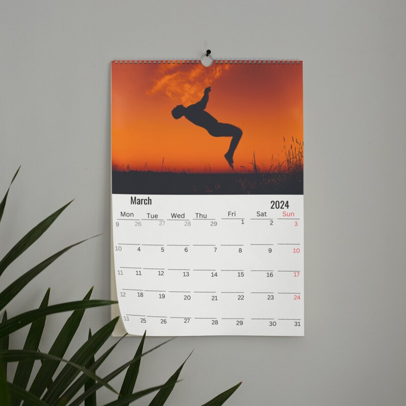 Gymnastics Wall Calendar 2024 Etsy