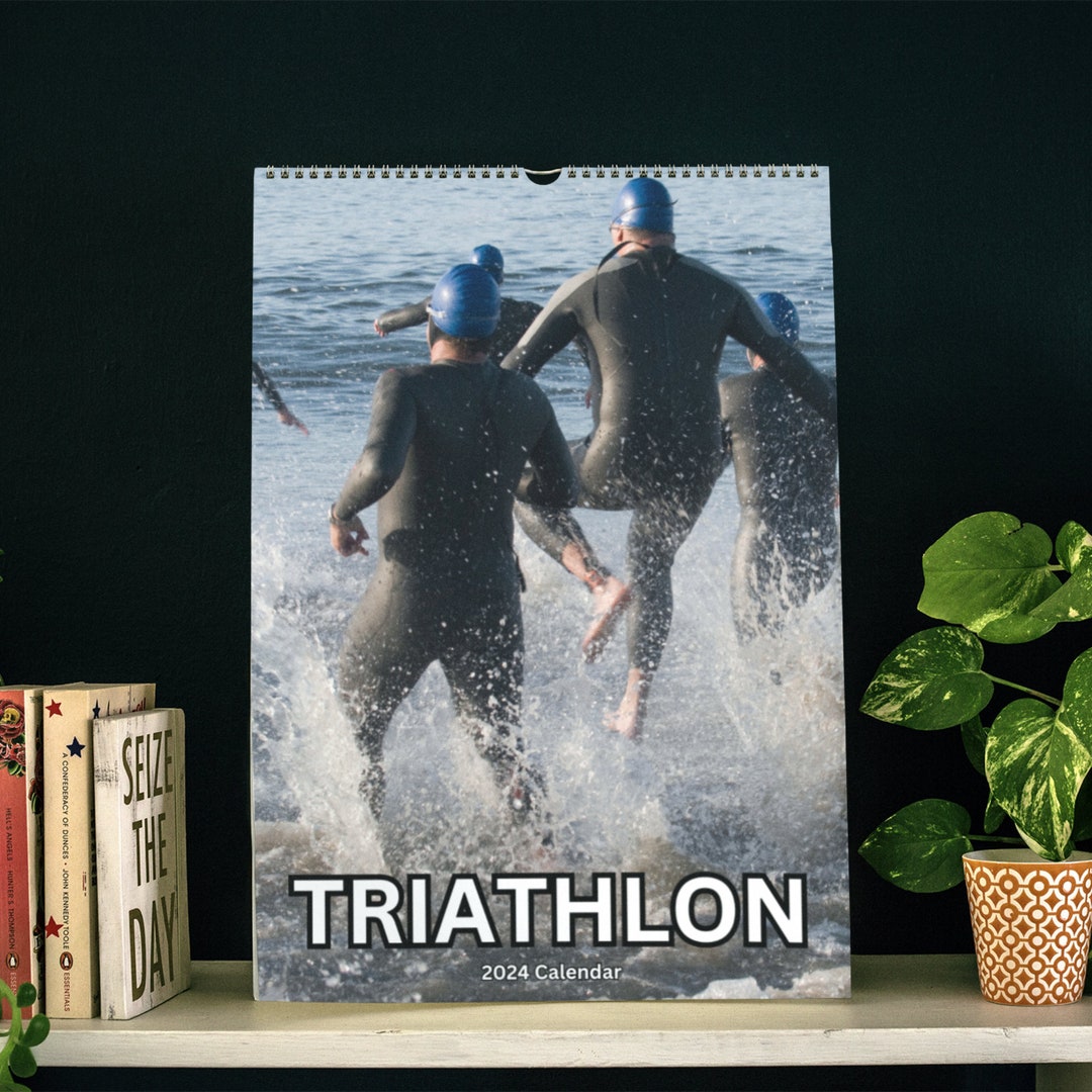 Triathlon Wall Calendar 2024 Etsy