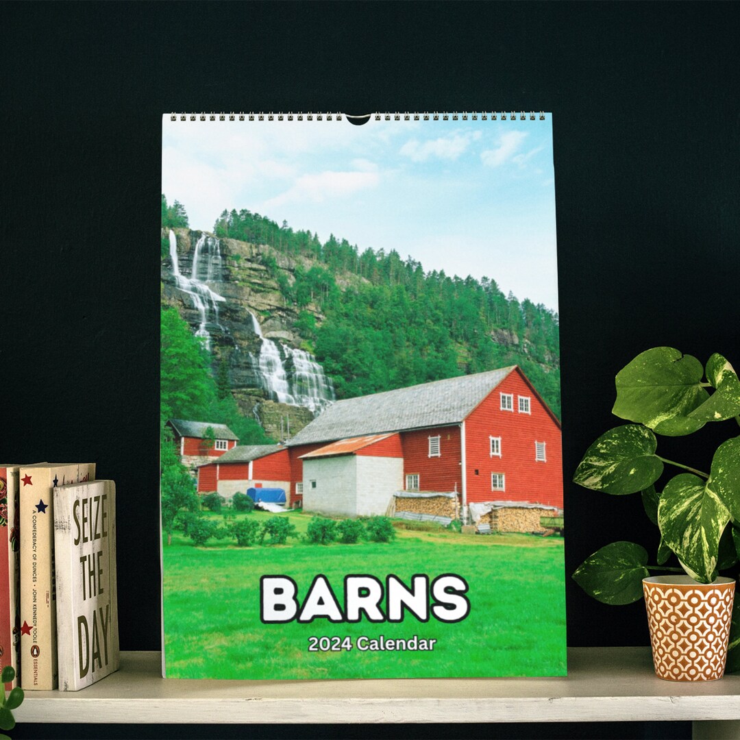 Barns Wall Calendar 2024 Etsy