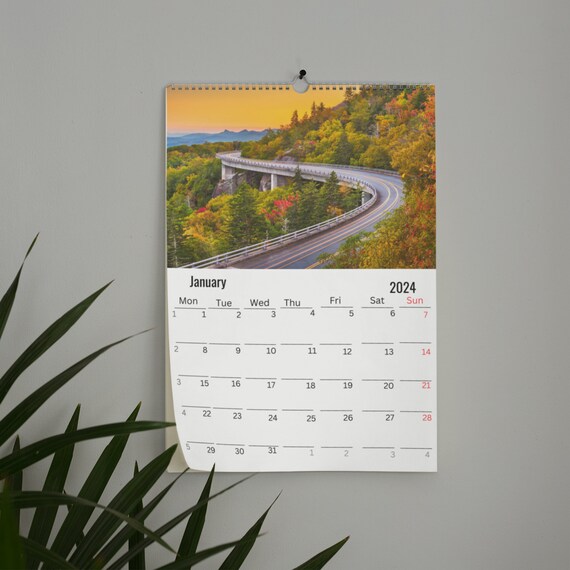 Blue Ridge Parkwawall Calendar 2024 - Etsy