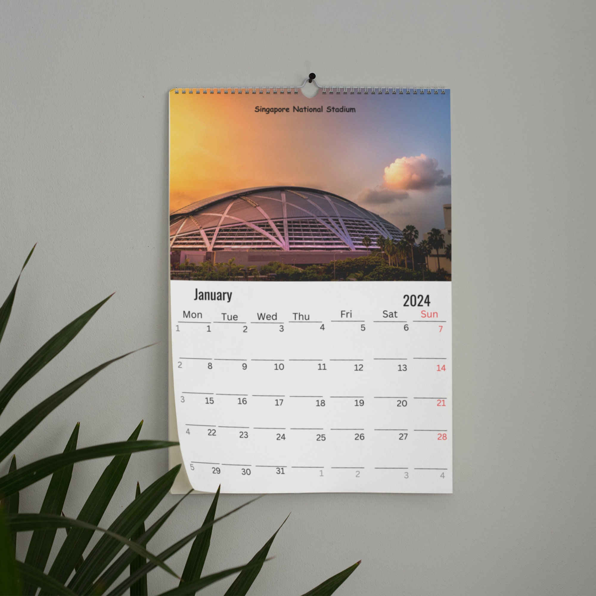 Singapore Wall Calendar 2024 - Etsy