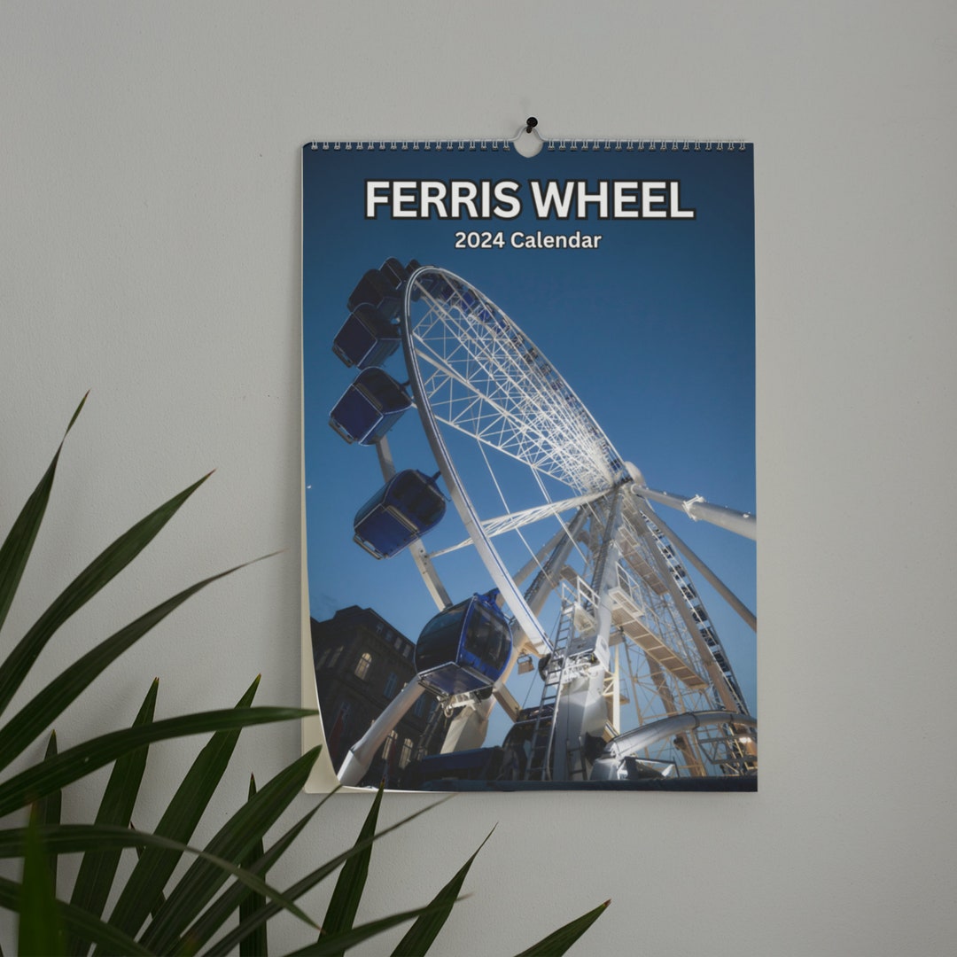 Ferris Wheel Wall Calendar 2024 Etsy